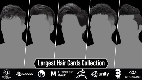 40 Male Hair Cards Collection