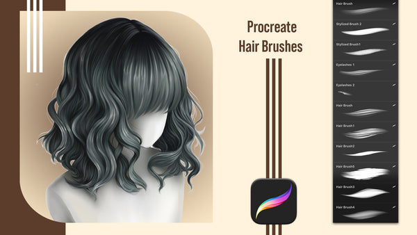 Procreate Hair Brushes for Illustrators