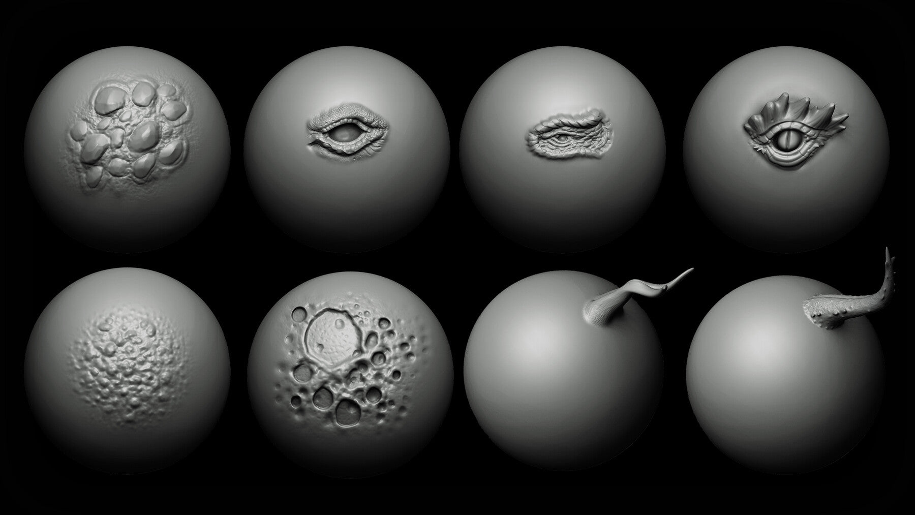 Zbrush + Blender - 40 Dragon VDM Brush Part 2