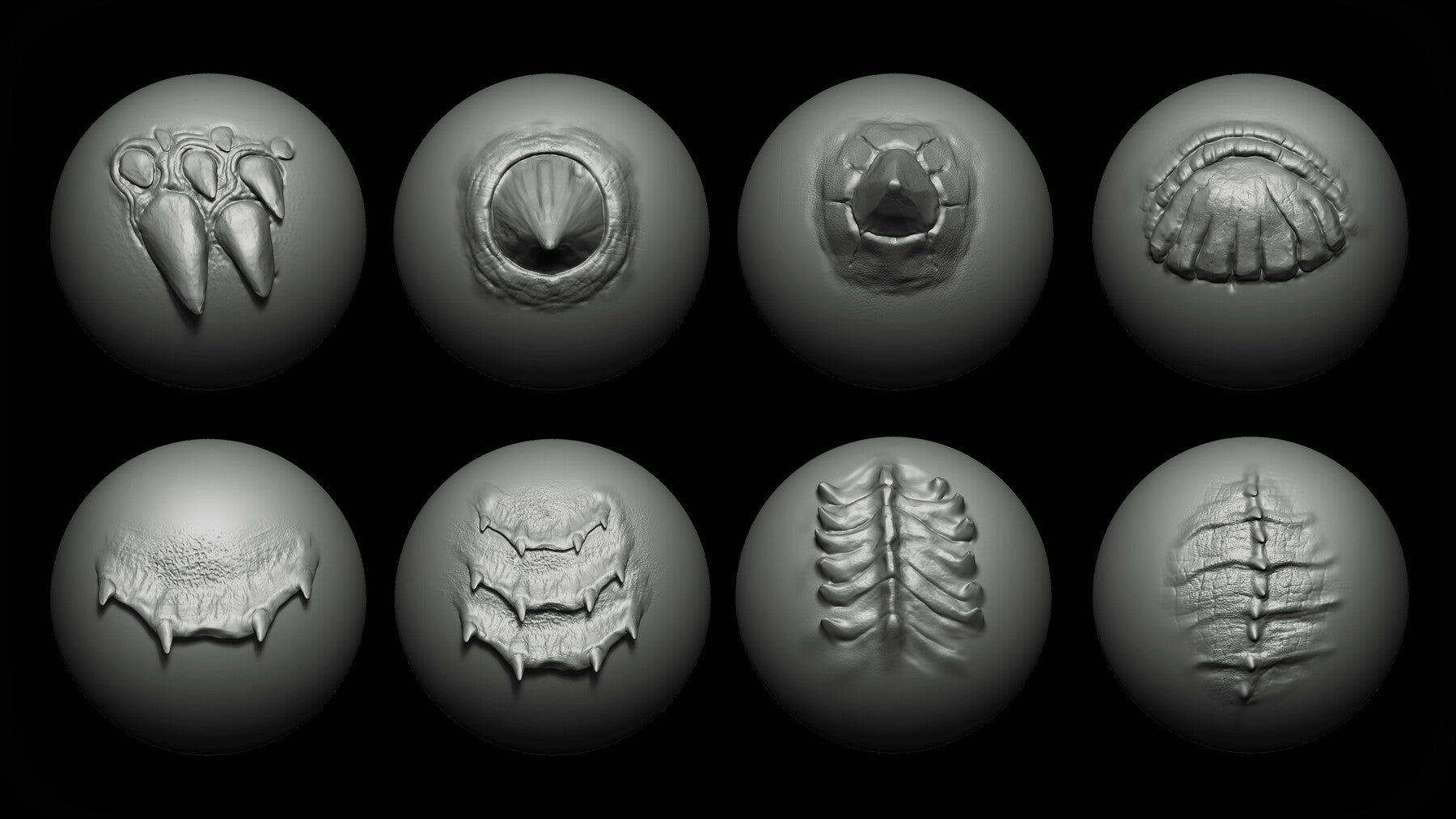 Zbrush + Blender - 40 Dragon VDM Brush