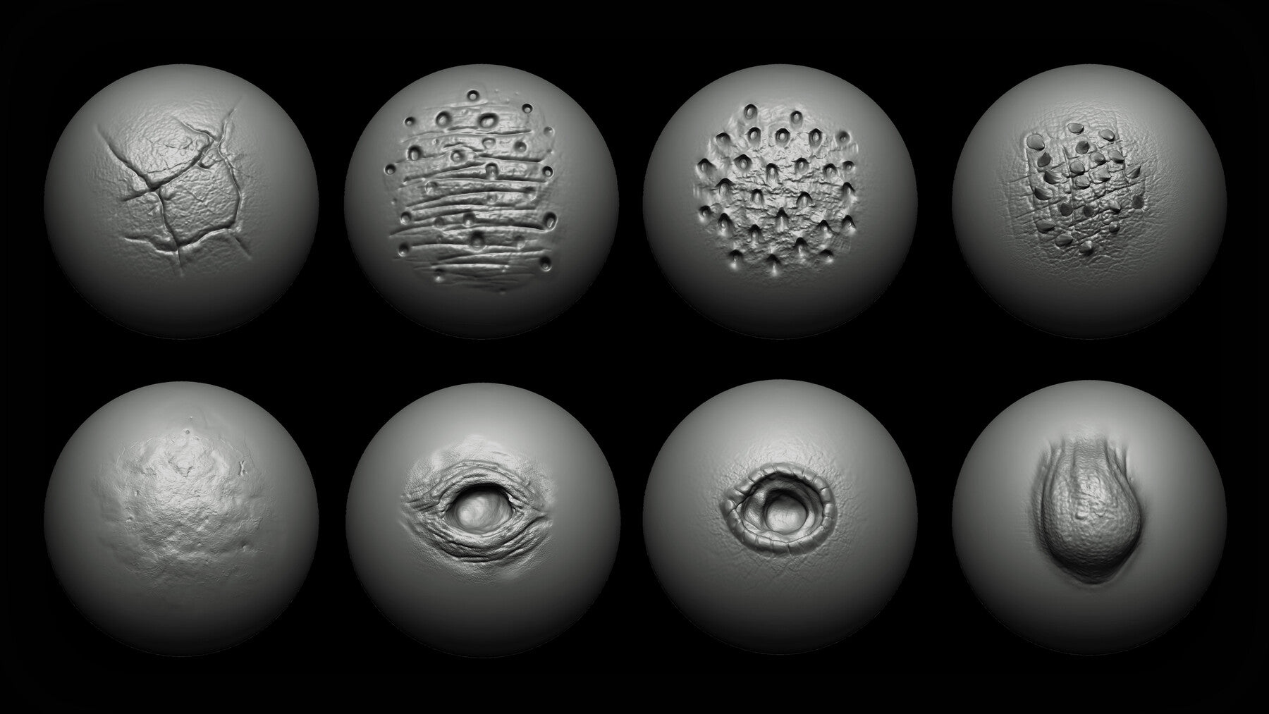 Zbrush + Blender - 40 Dragon VDM Brush