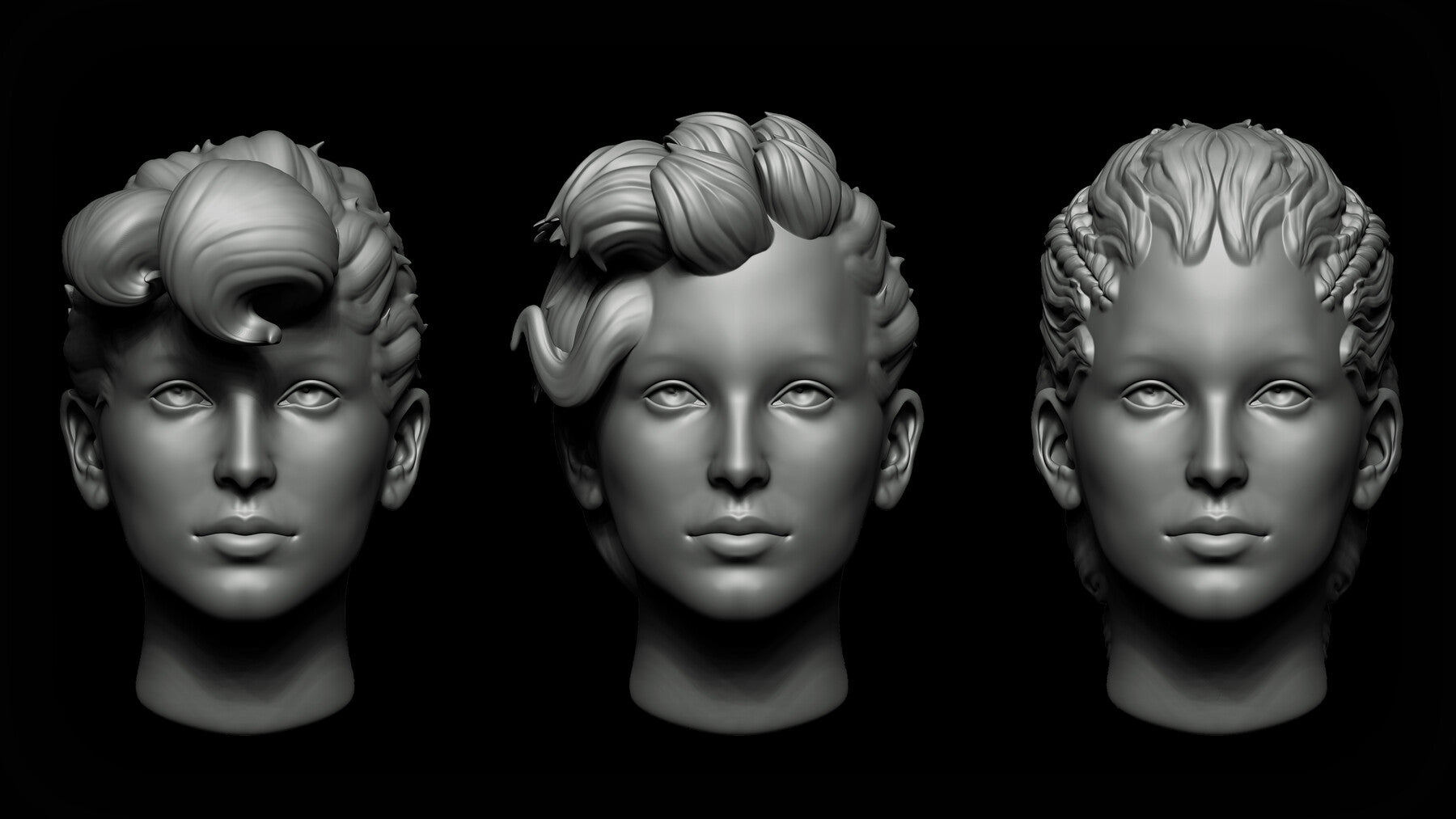 Zbrush + Blender - 20 Female Hair VDM Brush