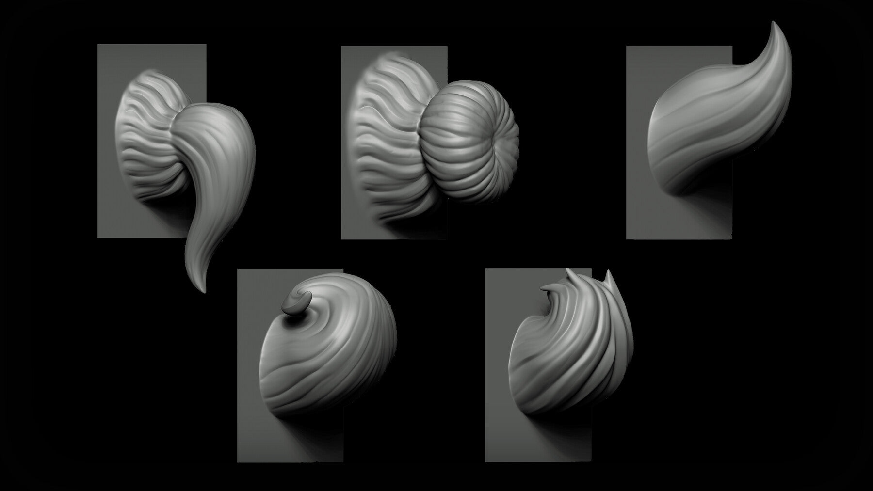 Zbrush + Blender - 20 Female Hair VDM Brush