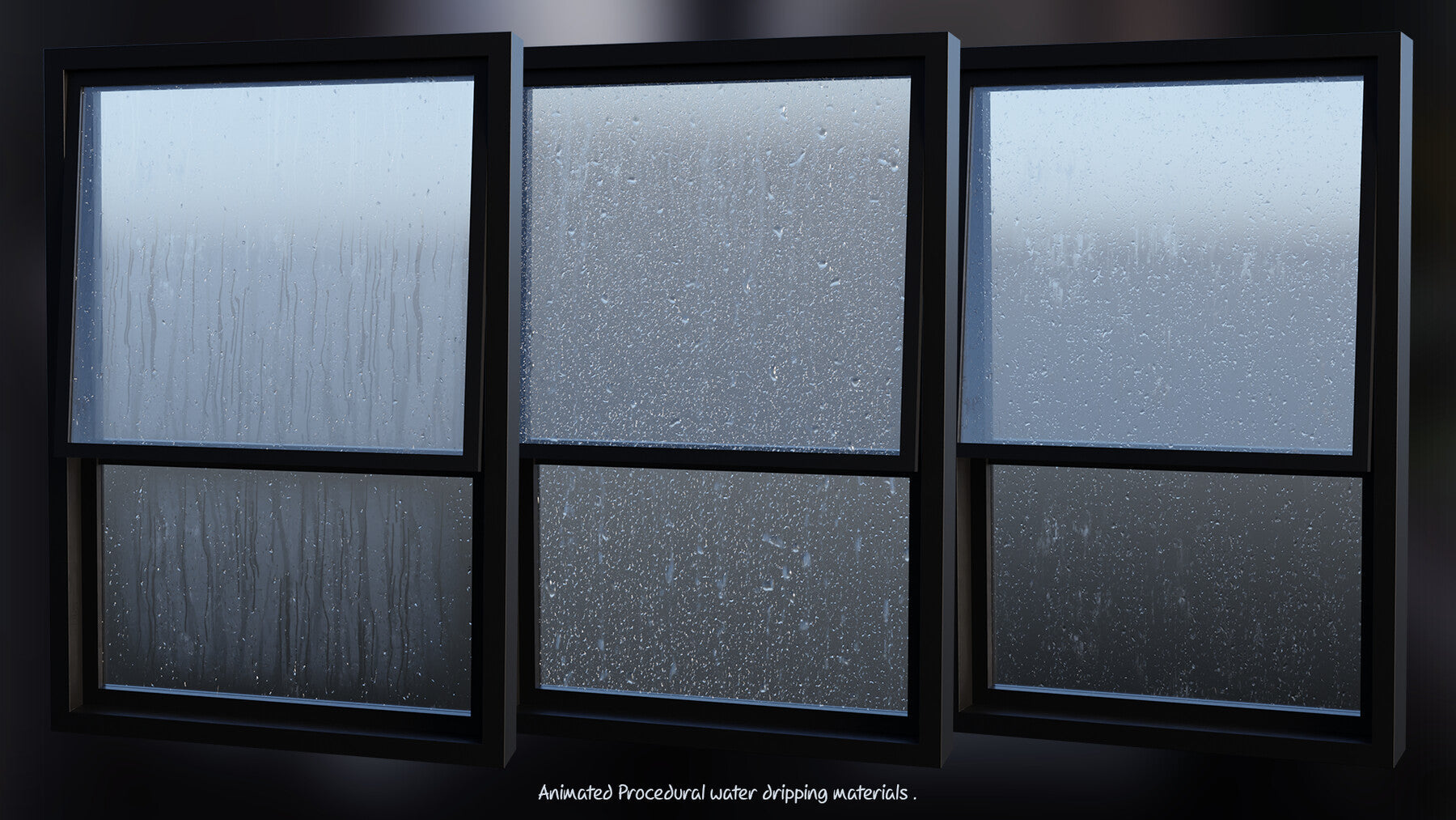 Blender Smart Materials Window Procedural Water Drops