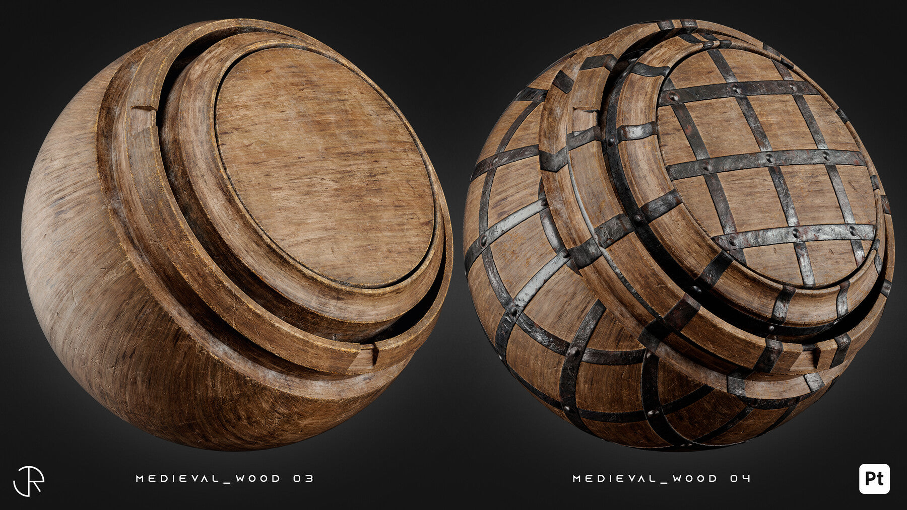 Medieval Wood & Metal Smart Materials for Substance 3D Painter