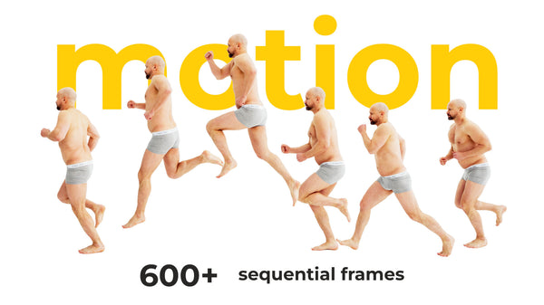 600+ Male Body in Motion - Reference Photos (Sequential Movement)