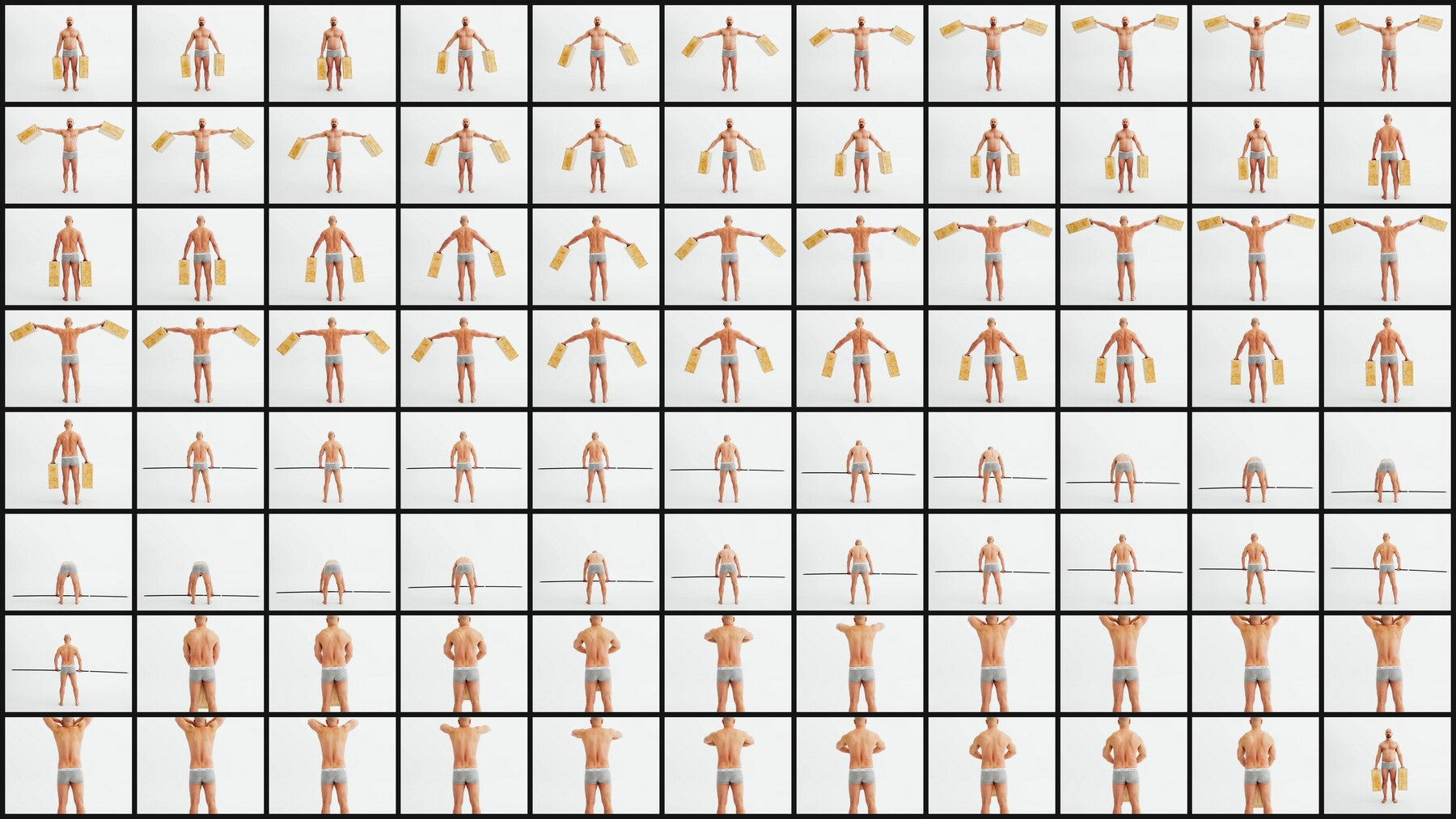 600+ Male Body in Motion - Reference Photos (Sequential Movement)