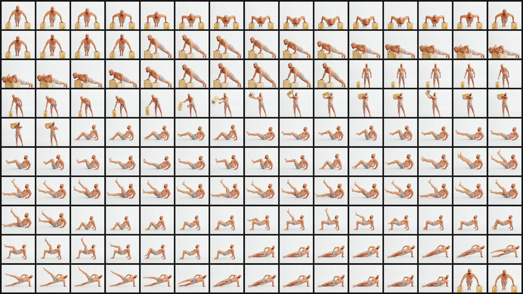 600+ Male Body in Motion - Reference Photos (Sequential Movement)