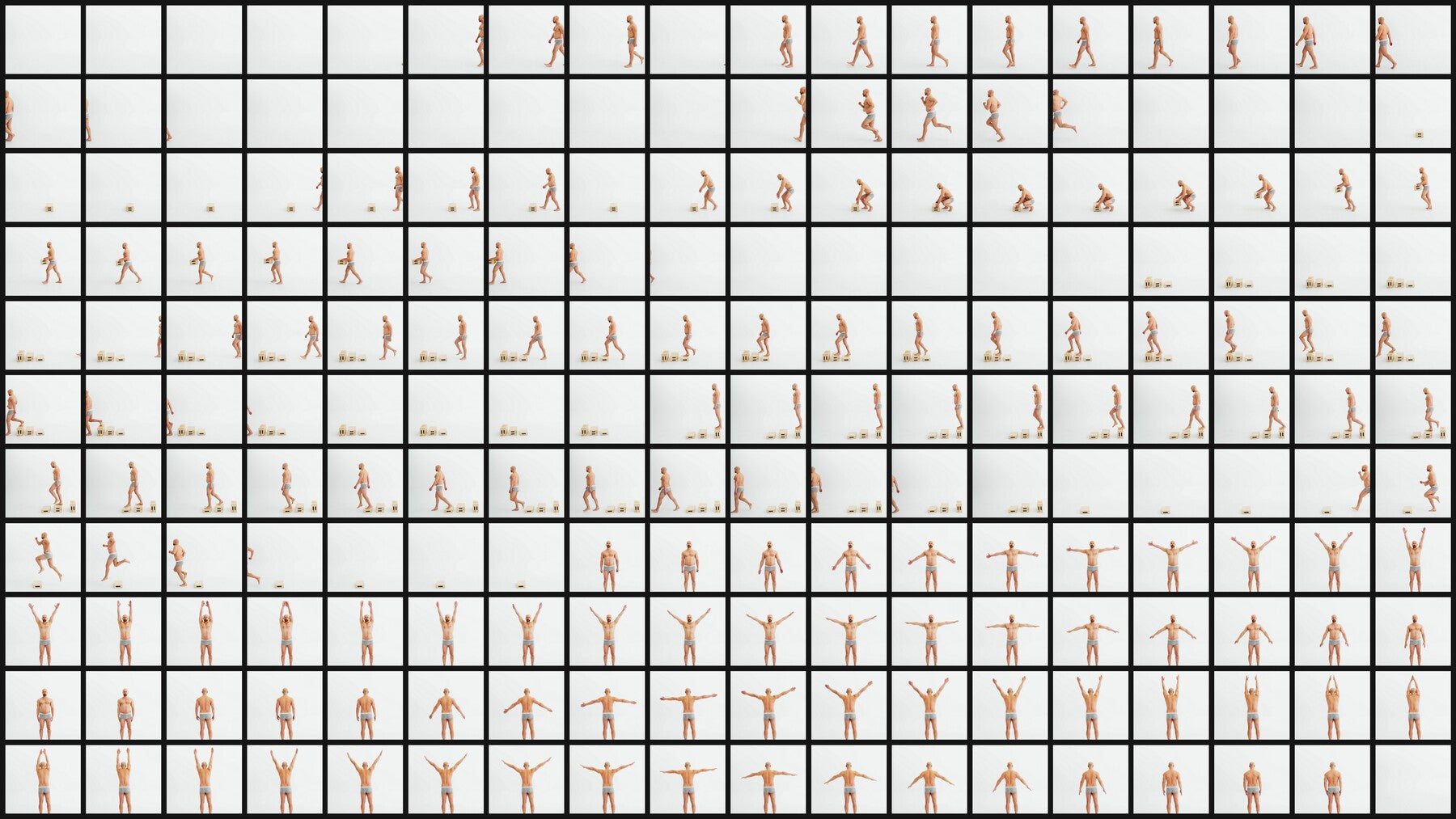 600+ Male Body in Motion - Reference Photos (Sequential Movement)