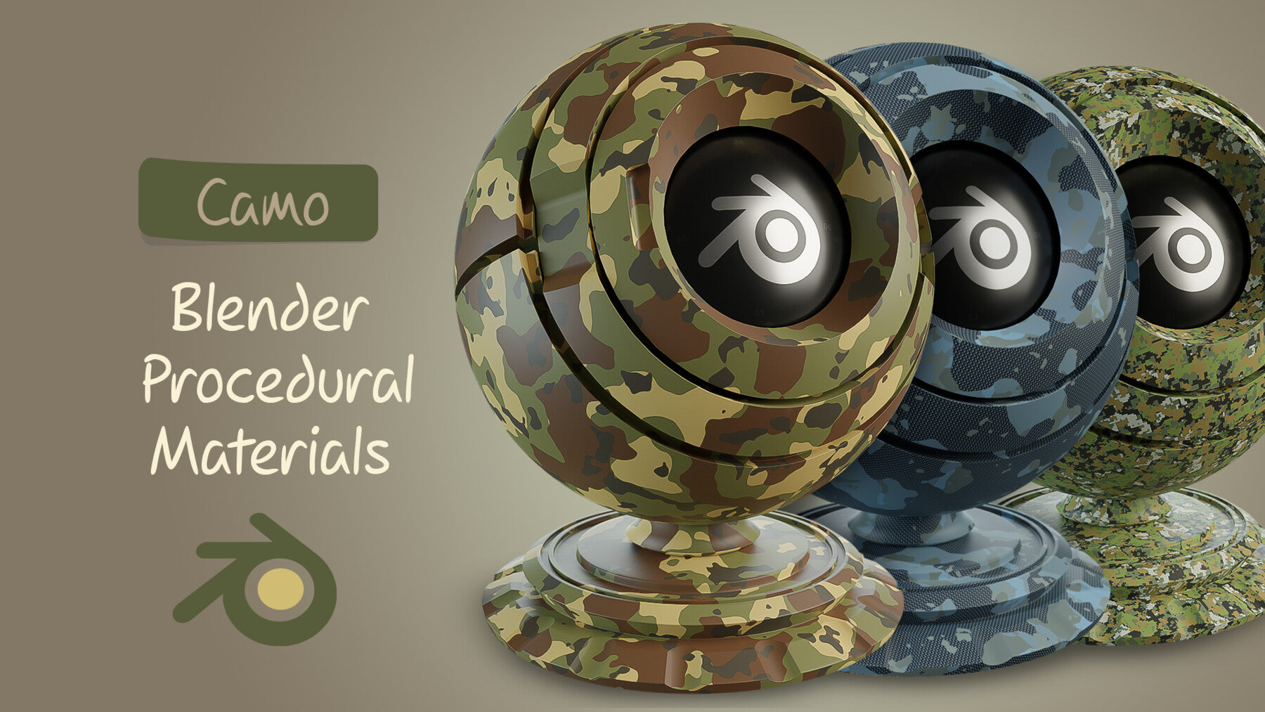 Blender Procedural Materials Camouflage PBR Fabric