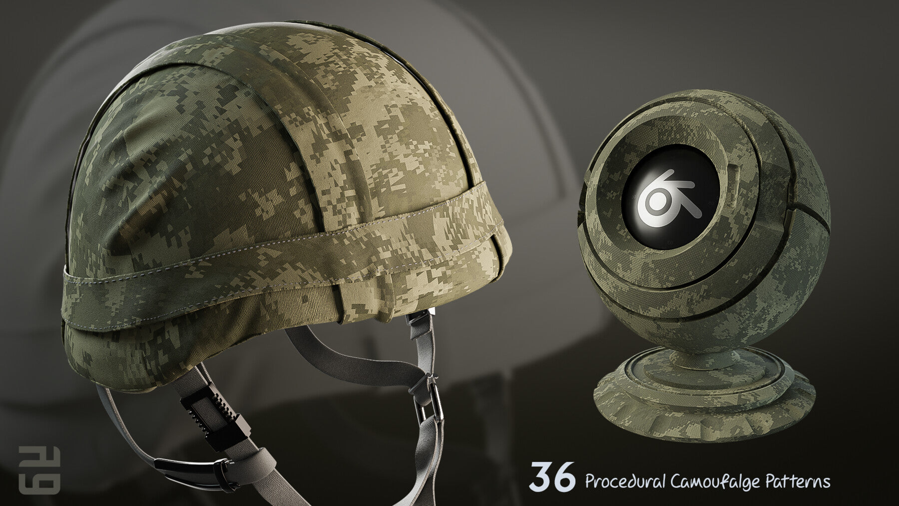 Blender Procedural Materials Camouflage PBR Fabric