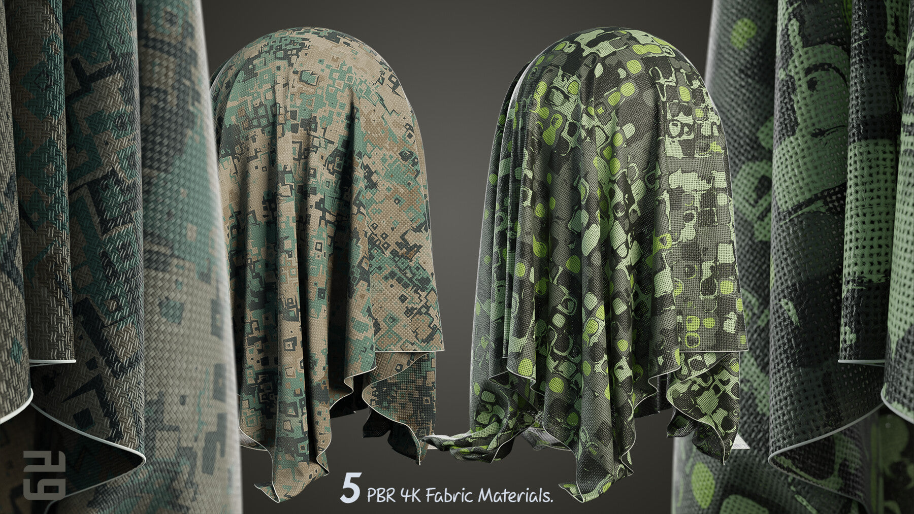 Blender Procedural Materials Camouflage PBR Fabric