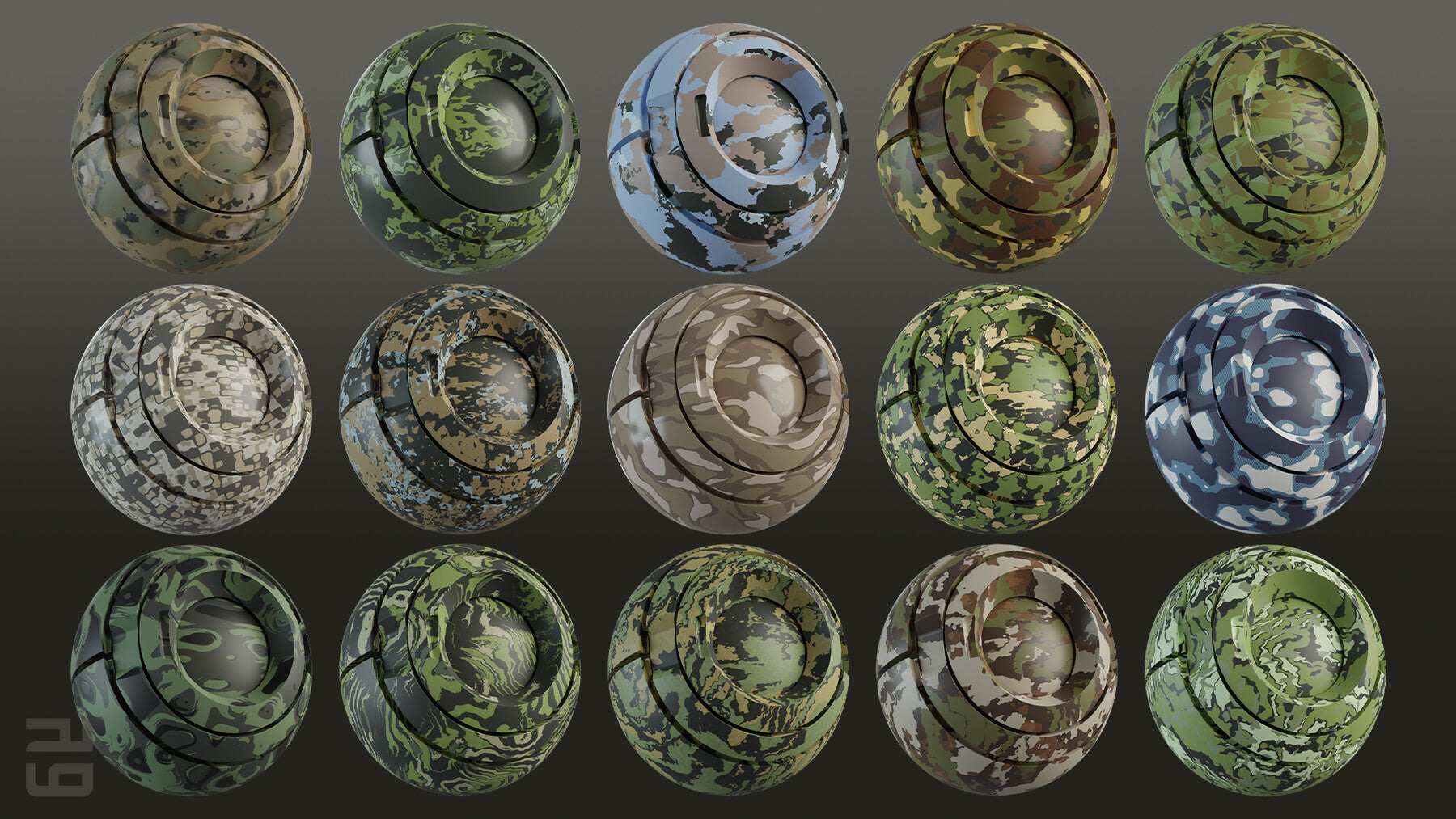 Blender Procedural Materials Camouflage PBR Fabric