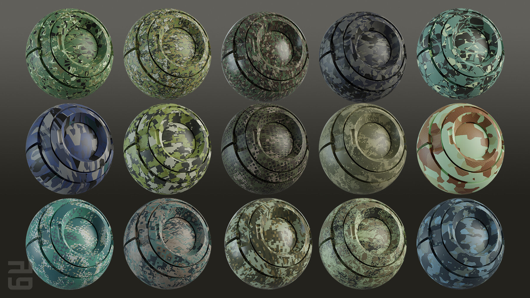 Blender Procedural Materials Camouflage PBR Fabric