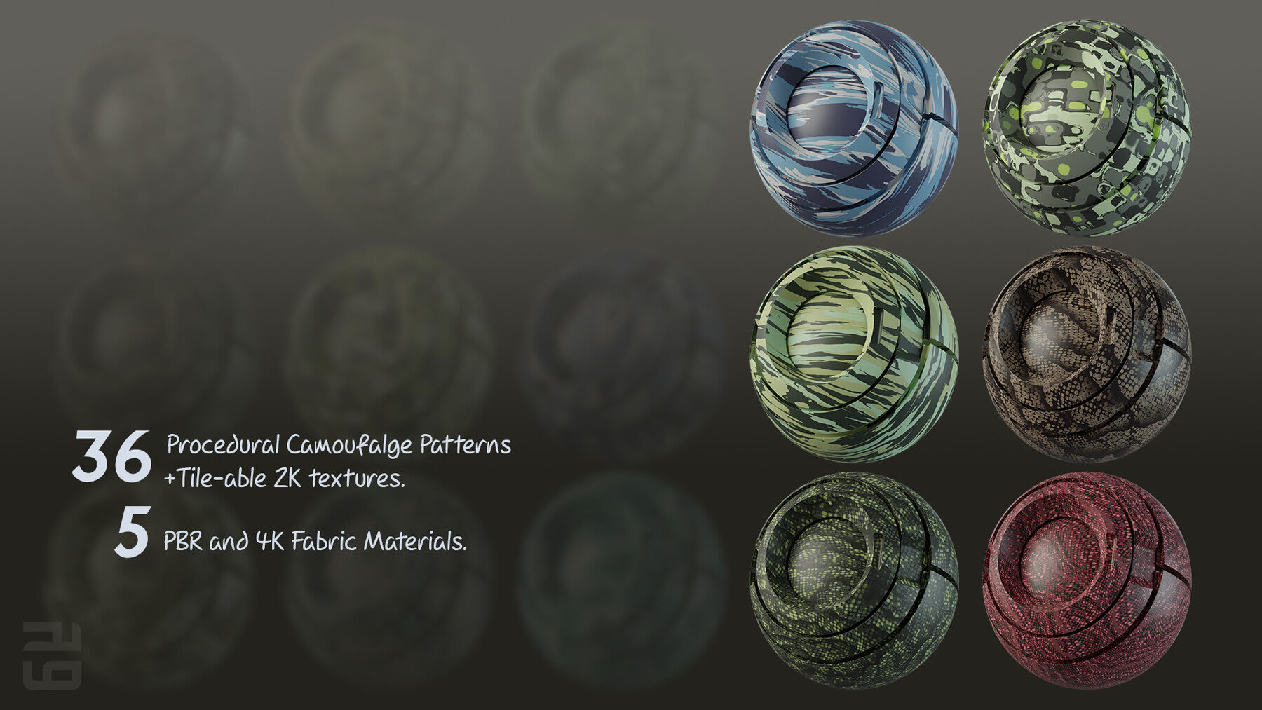 Blender Procedural Materials Camouflage PBR Fabric