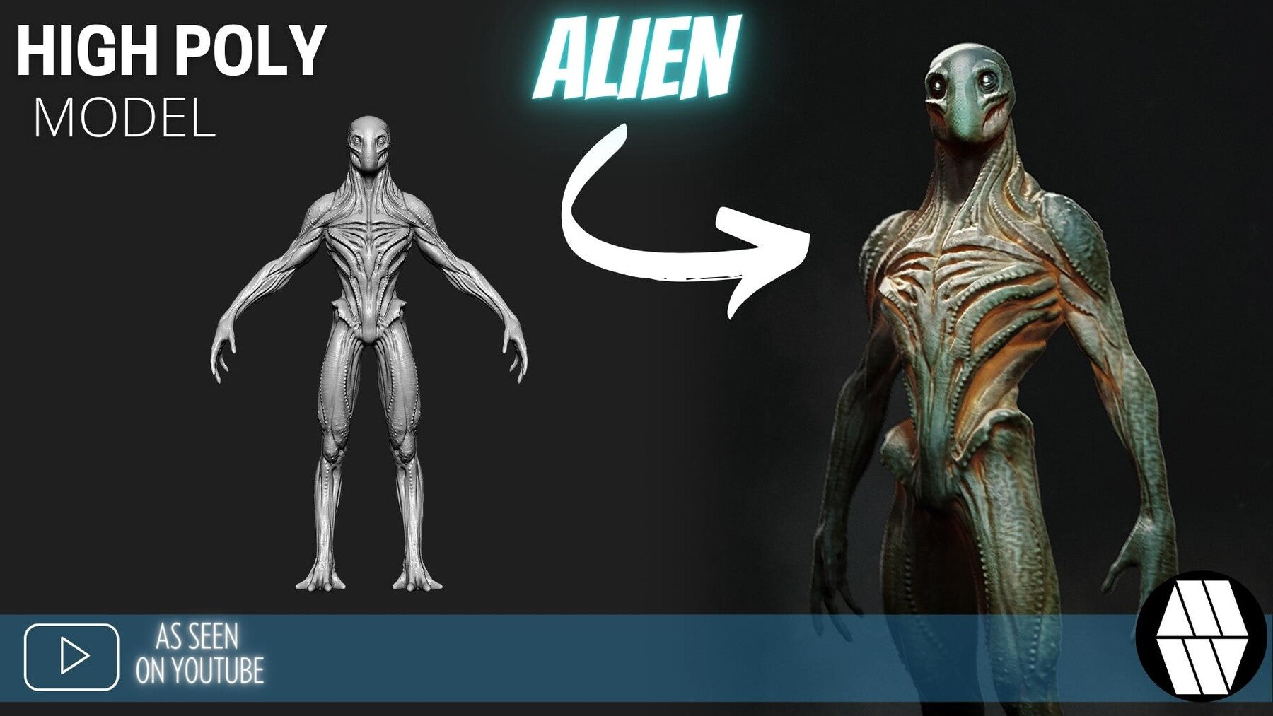 ZBrush Model: Alien High Poly ZTL & FBX