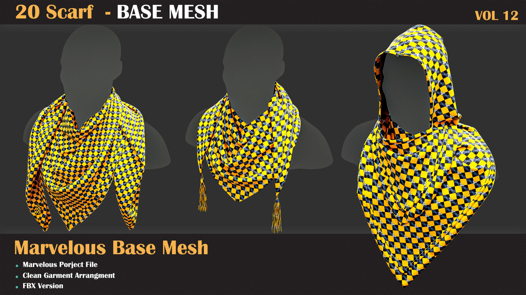 20 Scarf BASE MESH - VOL 12