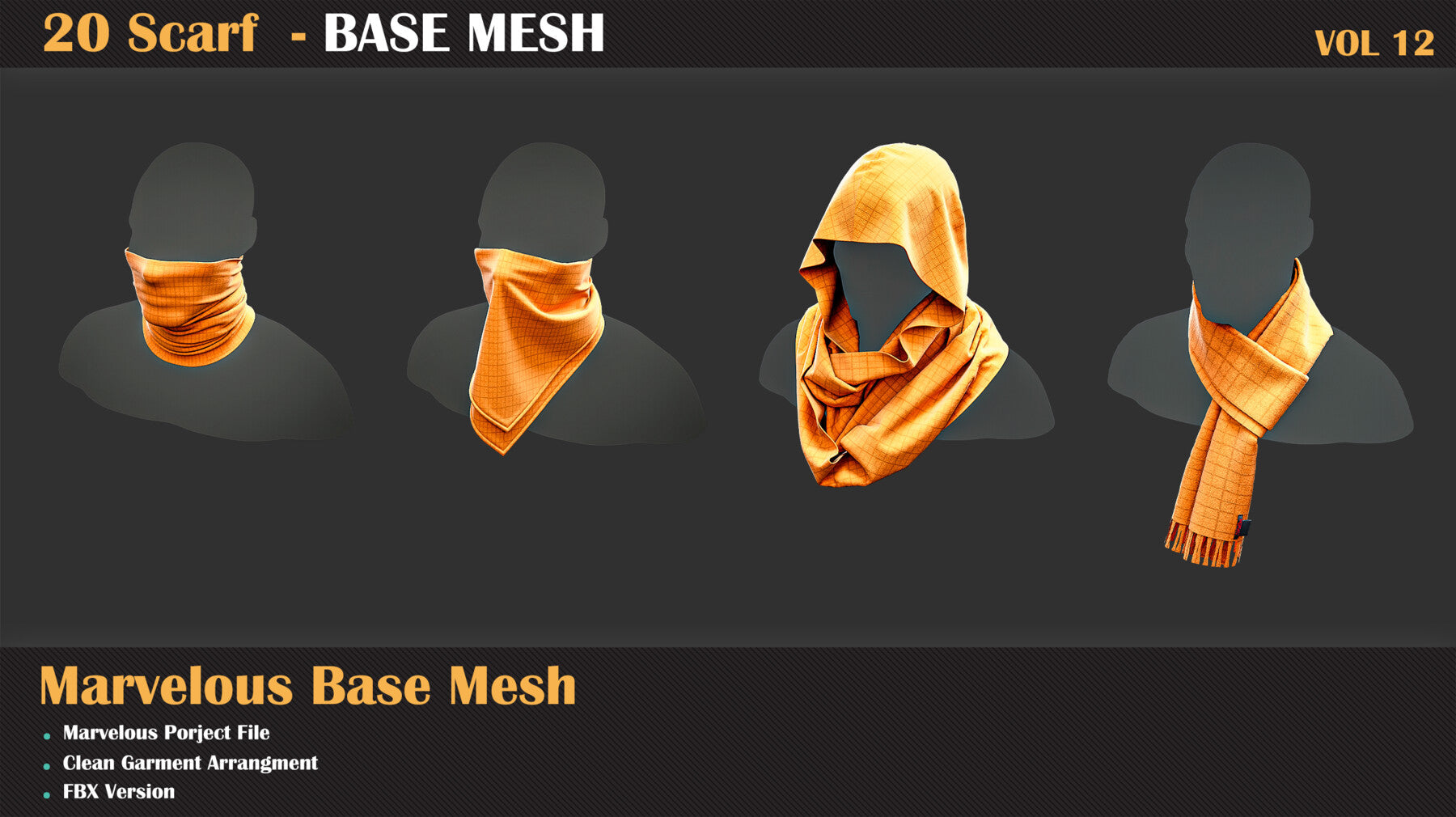 20 Scarf BASE MESH - VOL 12