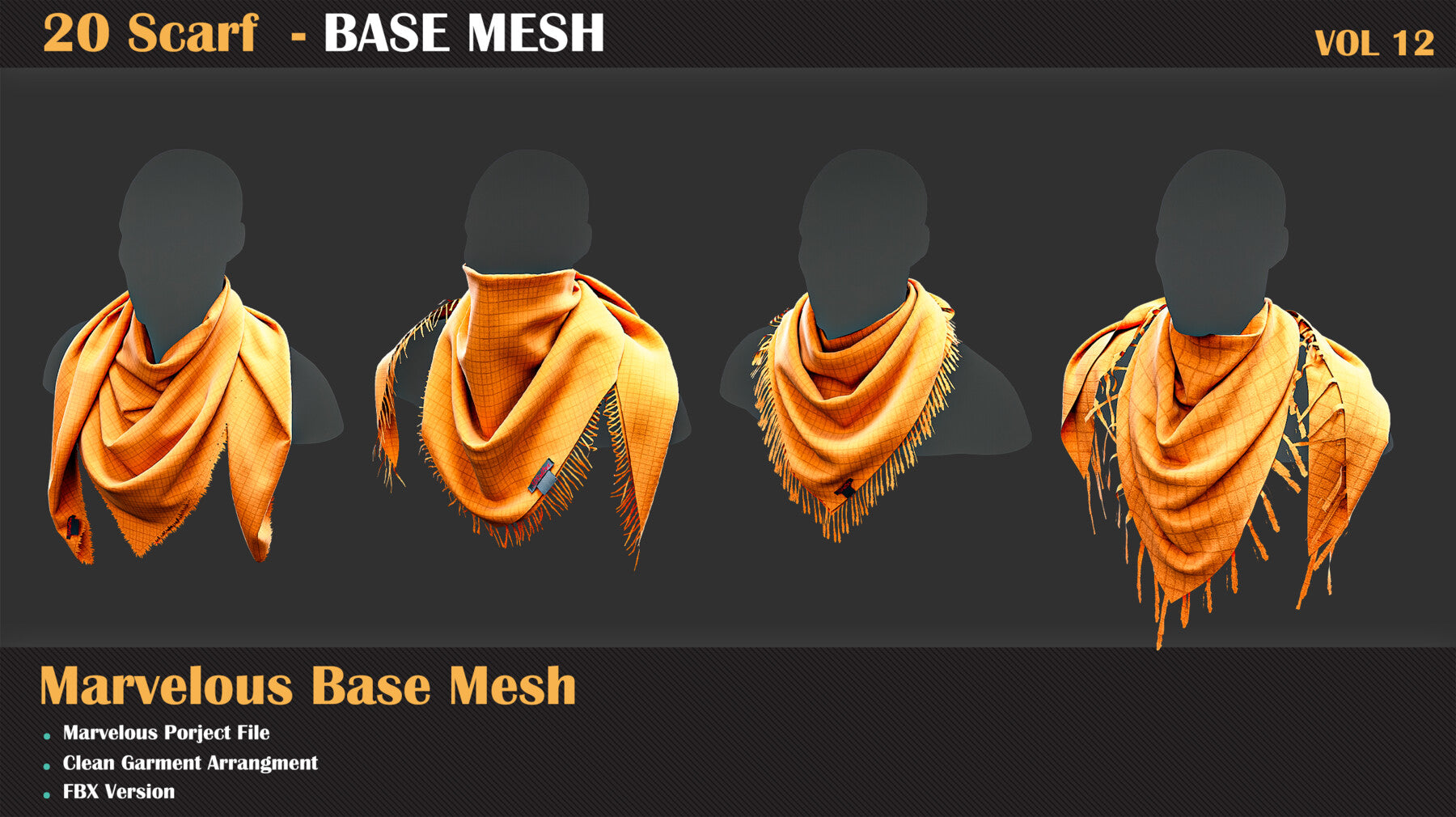 20 Scarf BASE MESH - VOL 12