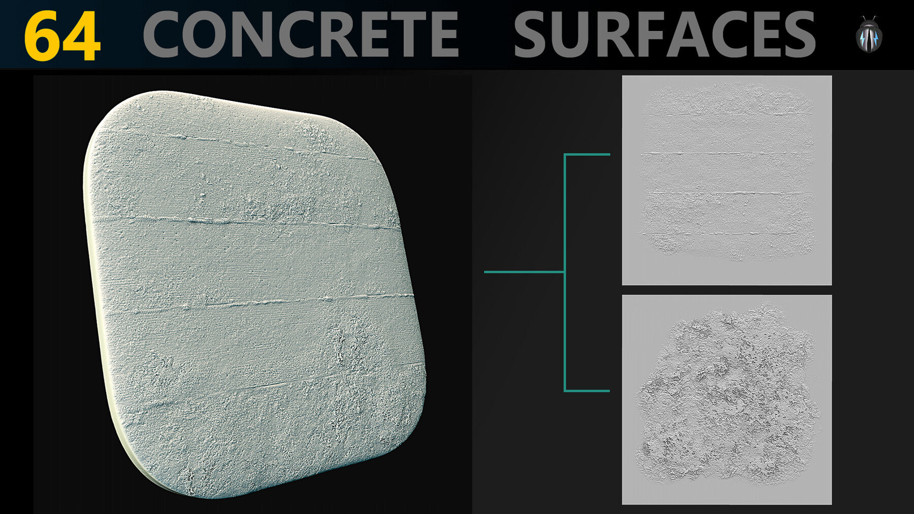 Concrete Surfaces 4K Brushes and Alpha Pack