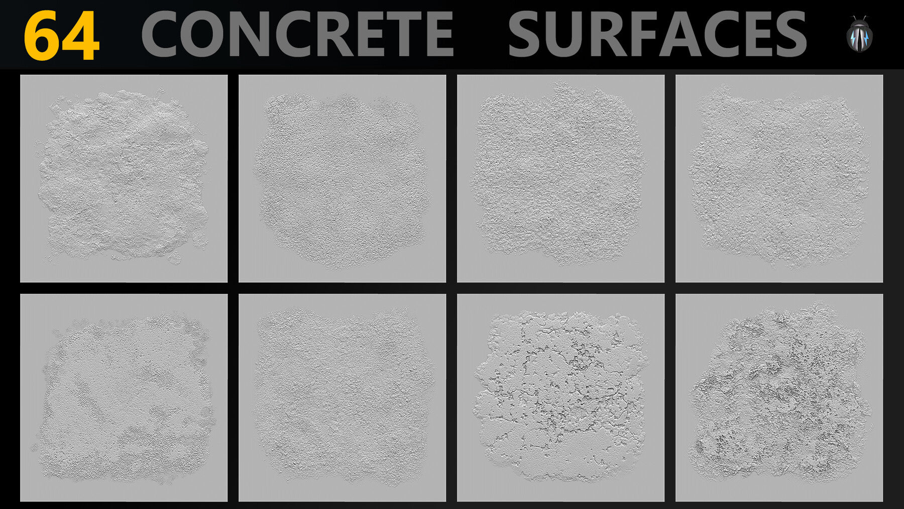 Concrete Surfaces 4K Brushes and Alpha Pack