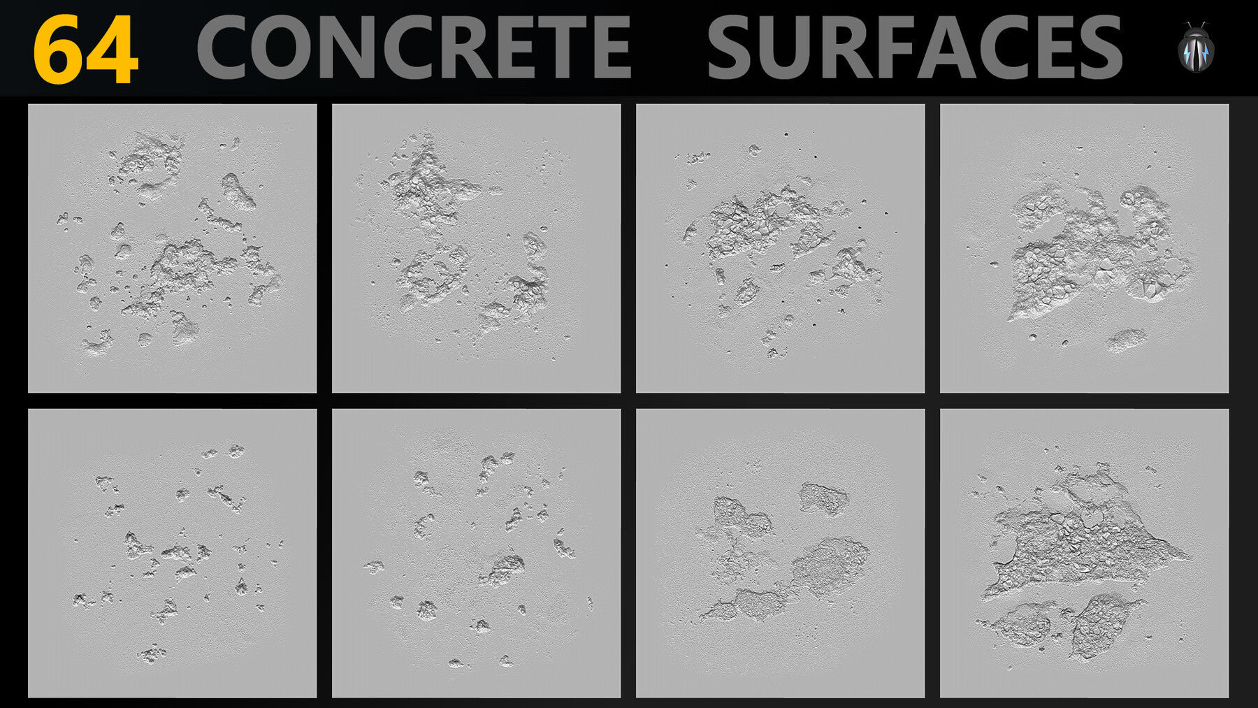 Concrete Surfaces 4K Brushes and Alpha Pack