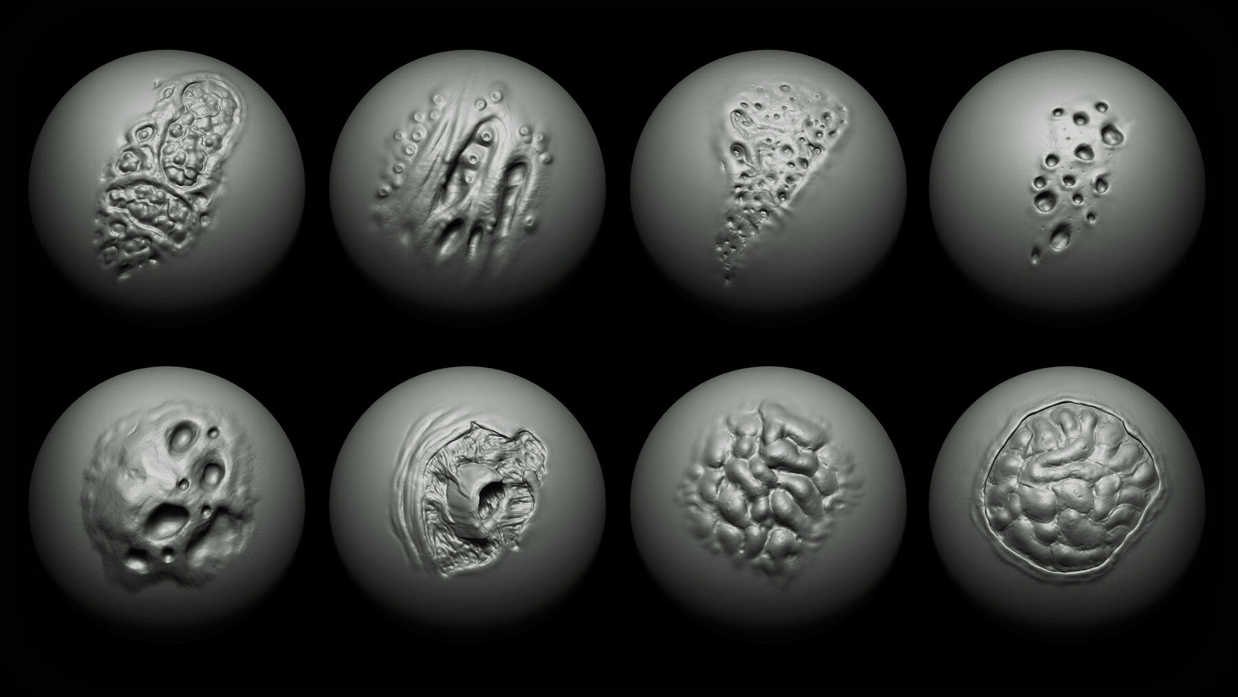 Zbrush + Blender - 40 Zombie VDM Brush