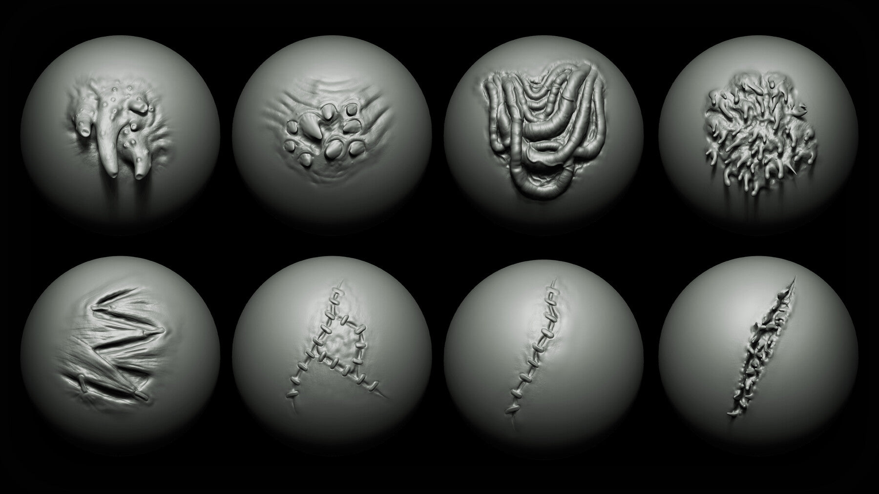 Zbrush + Blender - 40 Zombie VDM Brush