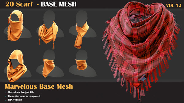 20 Scarf BASE MESH - VOL 12