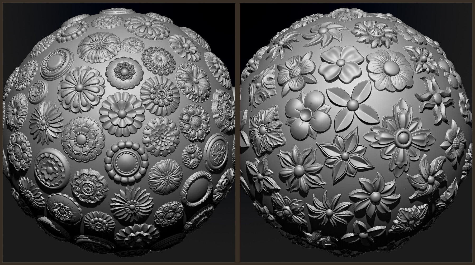 180 Ornament Brushes, 4K Alphas and 3D Models, Vol.04