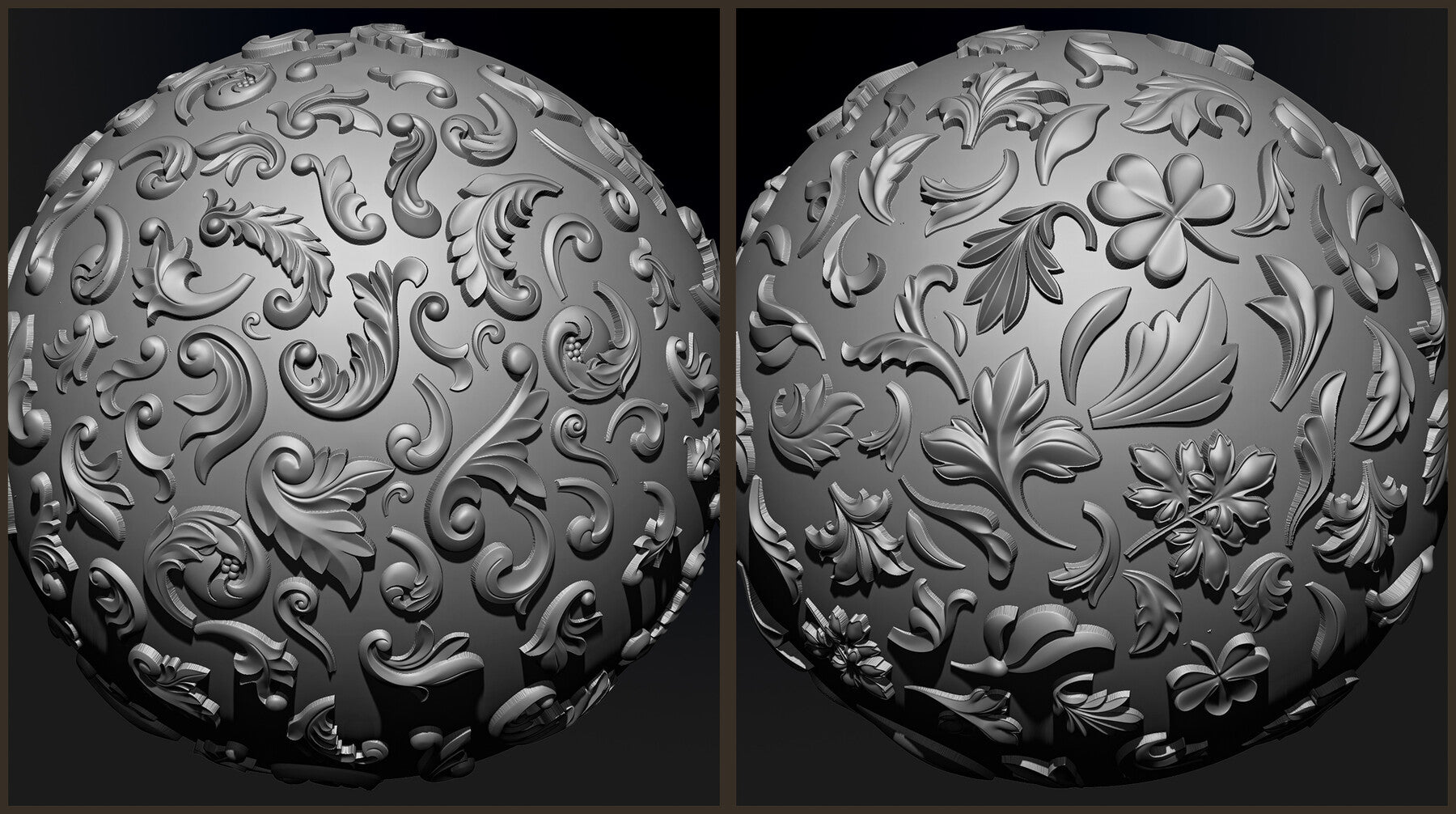 180 Ornament Brushes, 4K Alphas and 3D Models, Vol.04