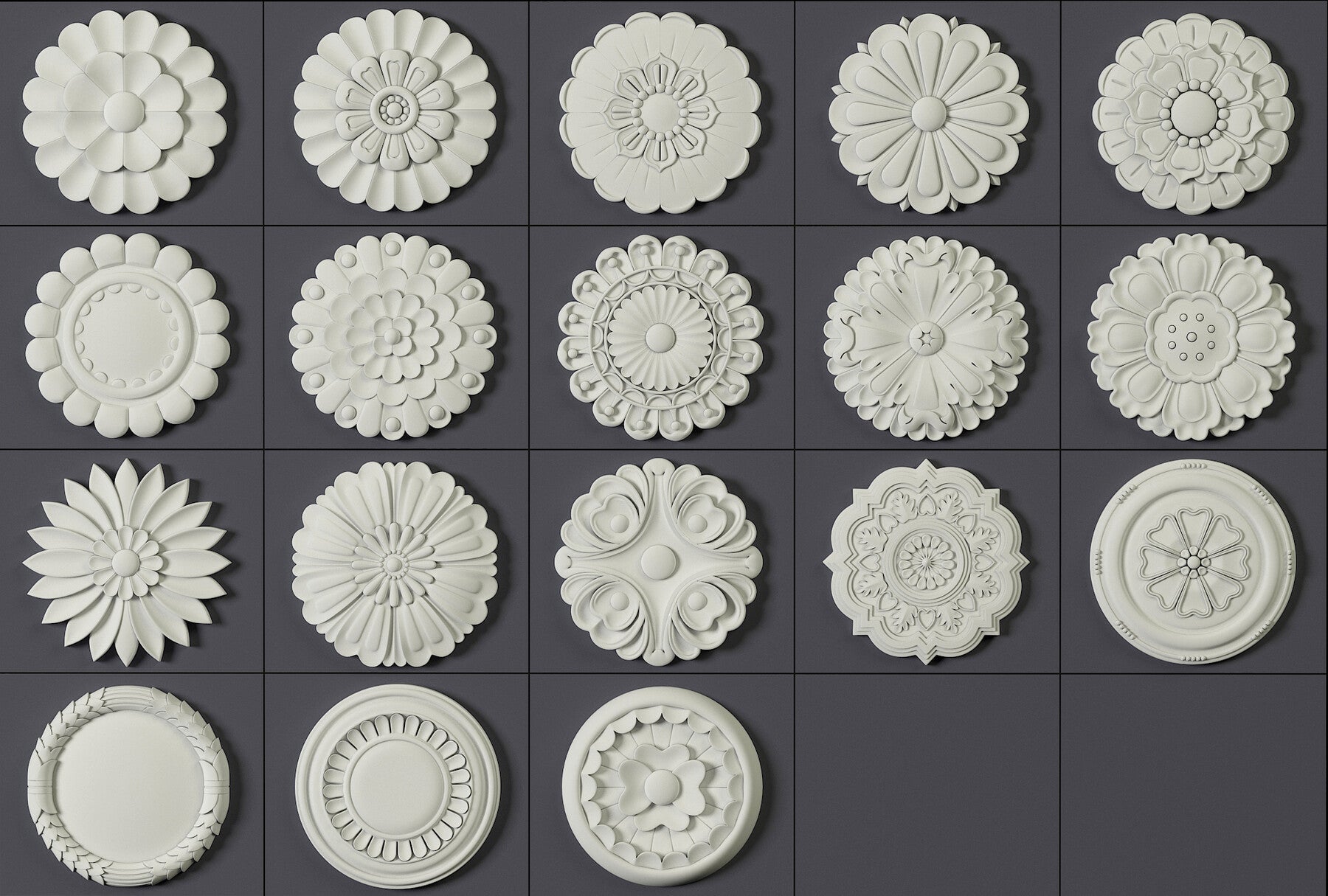 180 Ornament Brushes, 4K Alphas and 3D Models, Vol.04