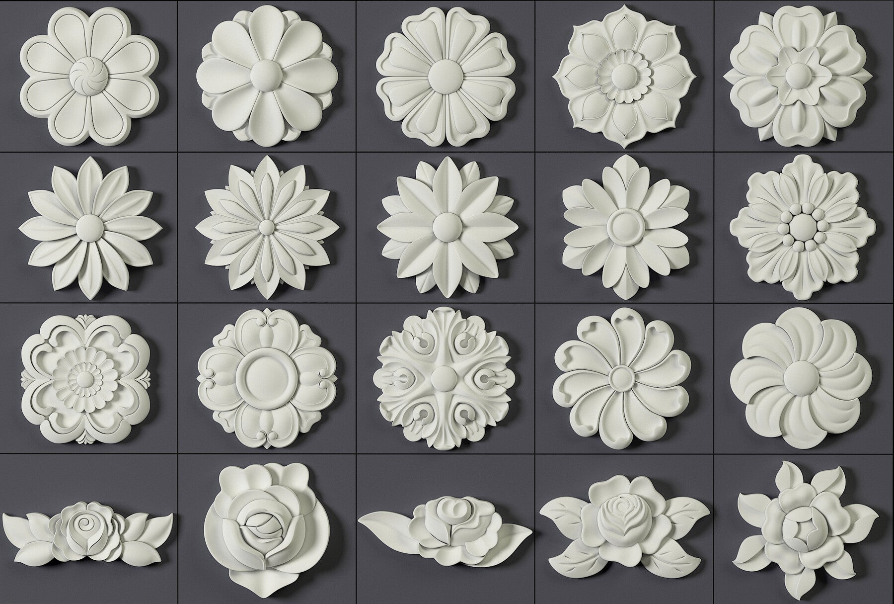 180 Ornament Brushes, 4K Alphas and 3D Models, Vol.04