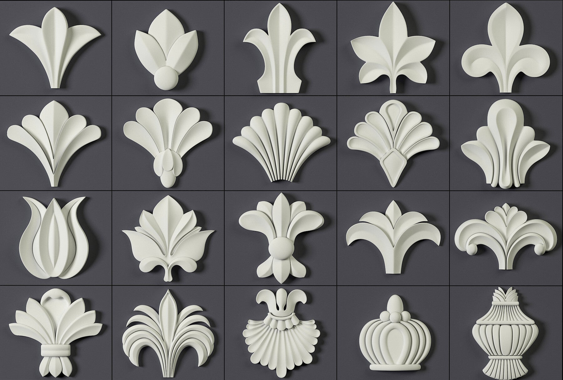 180 Ornament Brushes, 4K Alphas and 3D Models, Vol.04