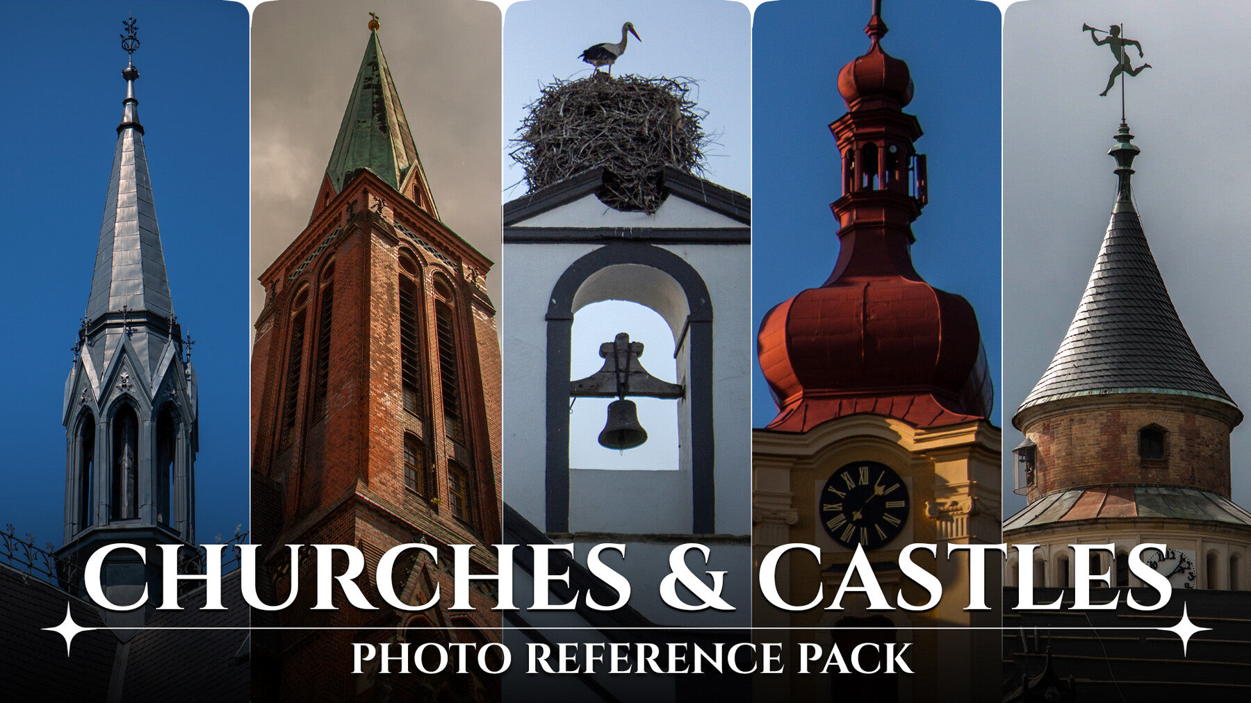 Churches & Castles - Reference Photo Pack For Artists 453 JPEGs