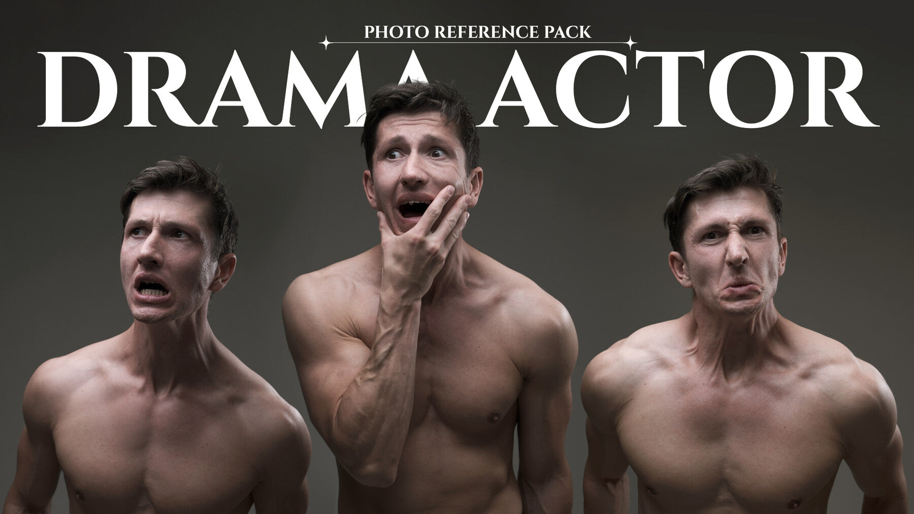 A Drama Actor - Reference Photo Pack For Artists 533 JPEGs