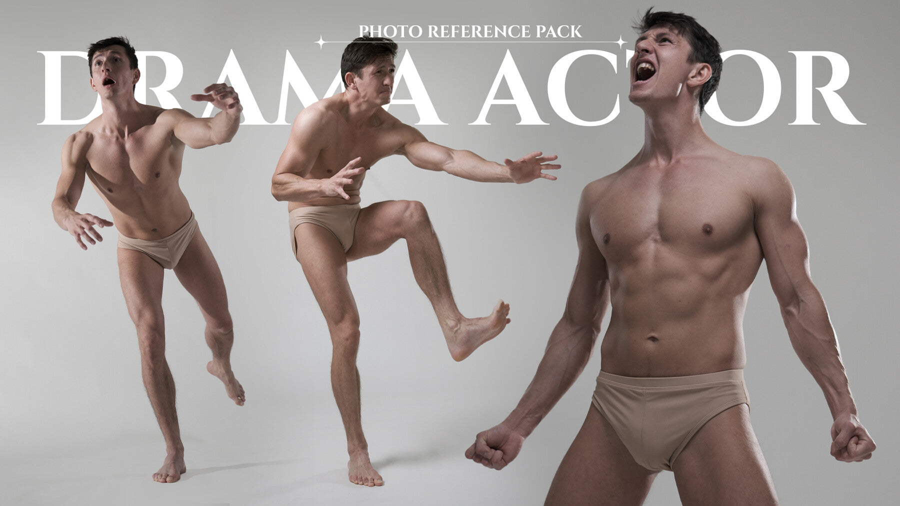 A Drama Actor - Reference Photo Pack For Artists 533 JPEGs