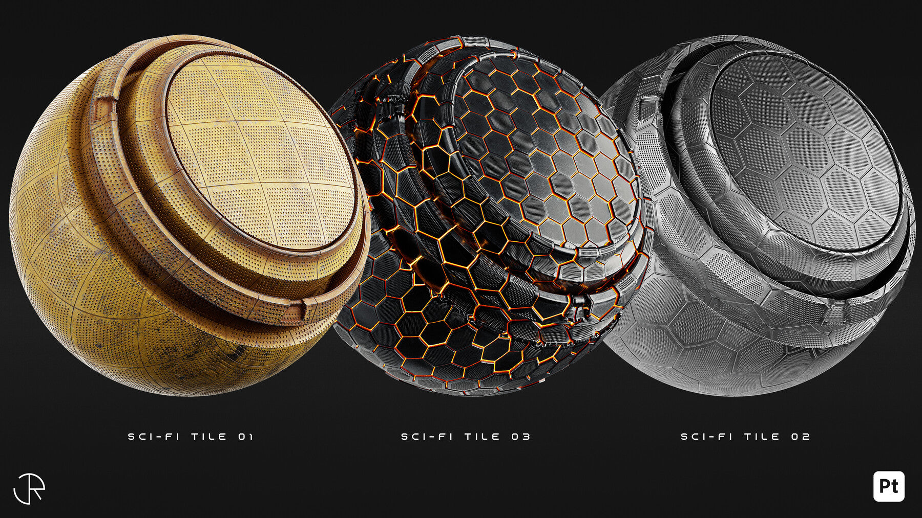 Sci-Fi Smart Materials + Sci-Fi pattern + PBR Textures