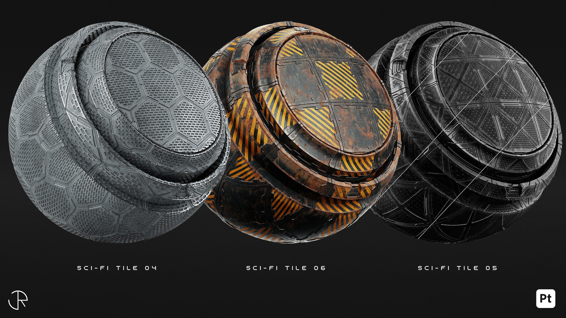 Sci-Fi Smart Materials + Sci-Fi pattern + PBR Textures