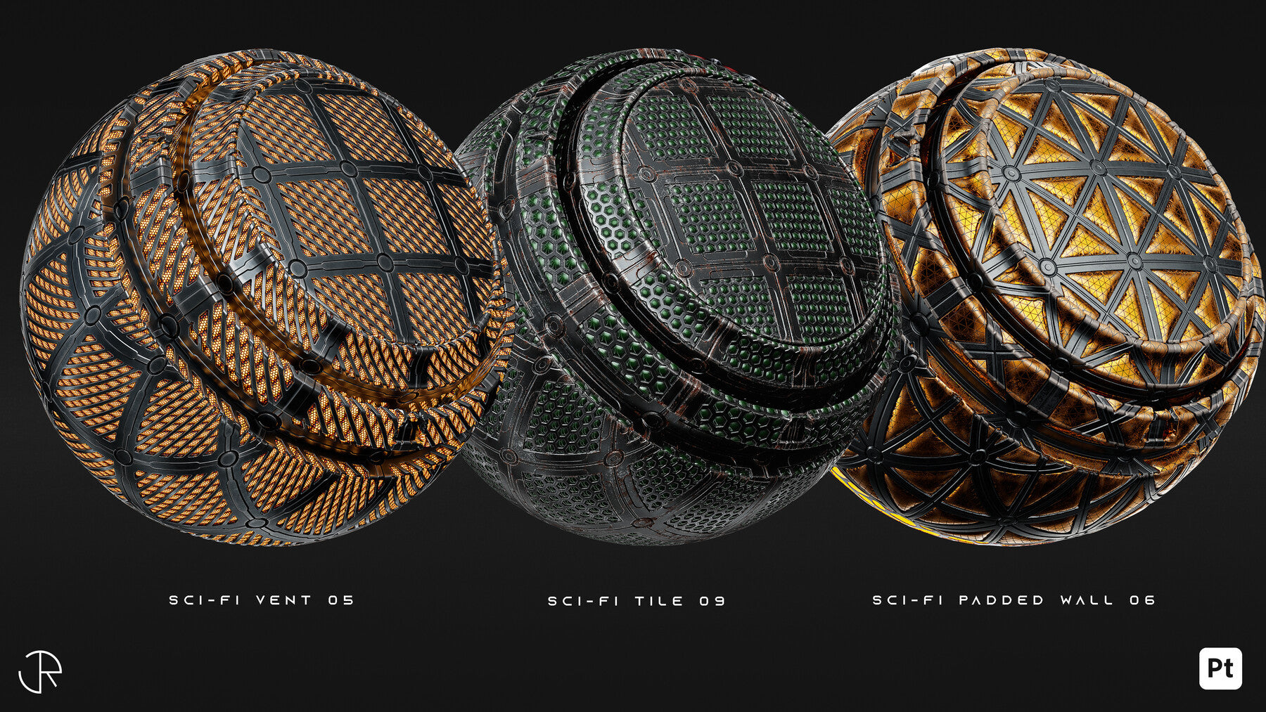 Sci-Fi Smart Materials + Sci-Fi pattern + PBR Textures