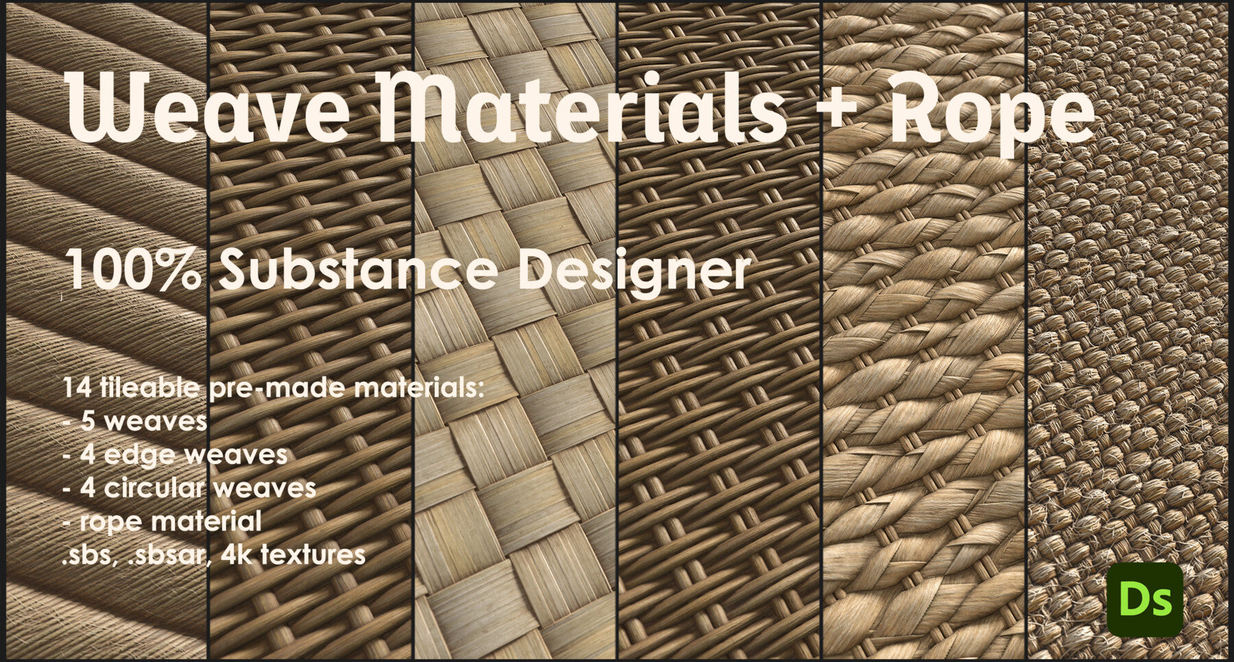 Wicker Weave Materials + Rope