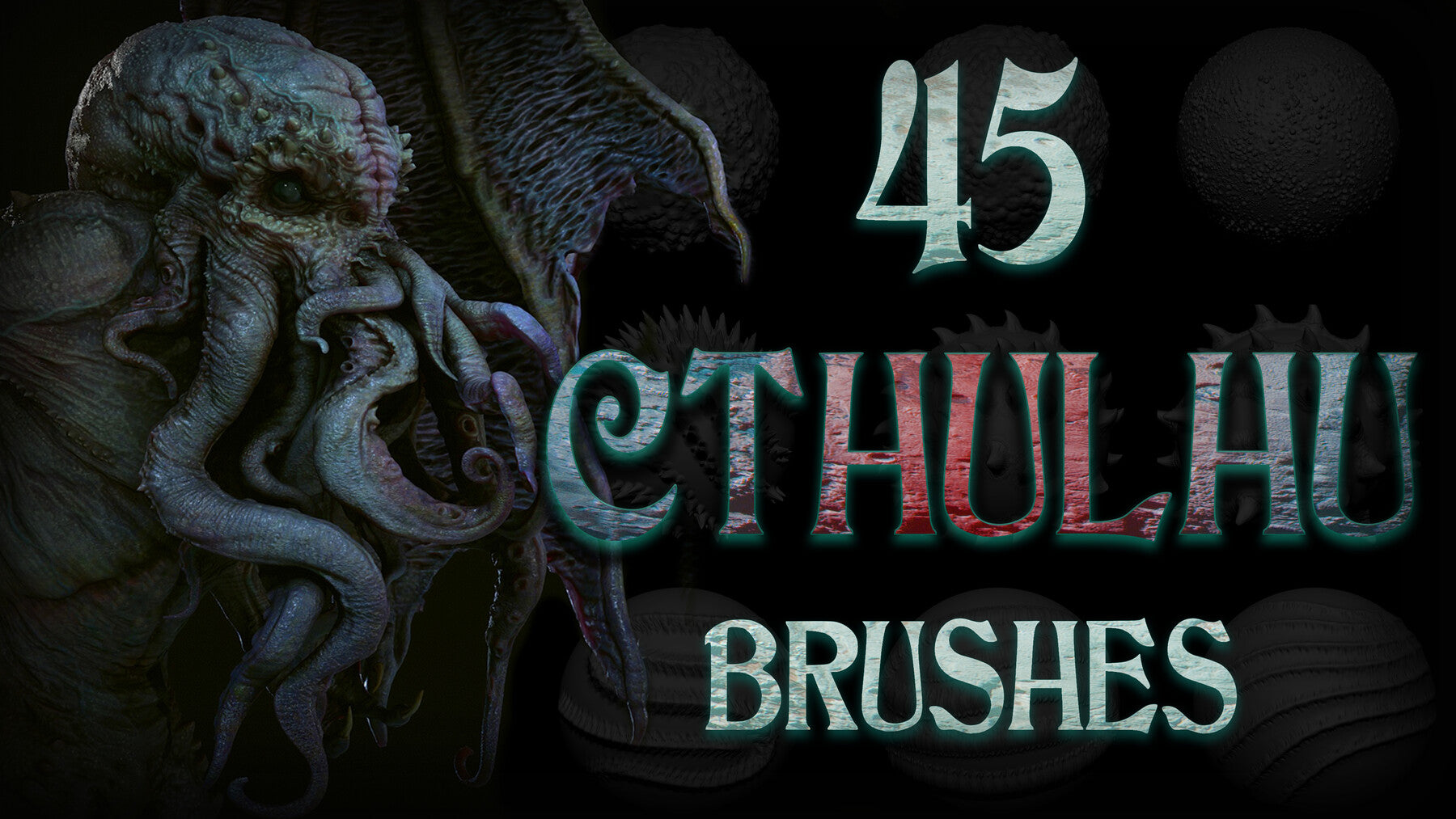 Zbrush + Blender - 45 Cthulhu Creature Brush