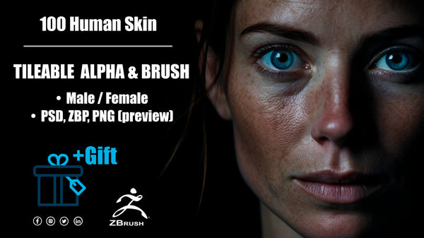 Human Skin Kit (Tileable Alpha and Brush)