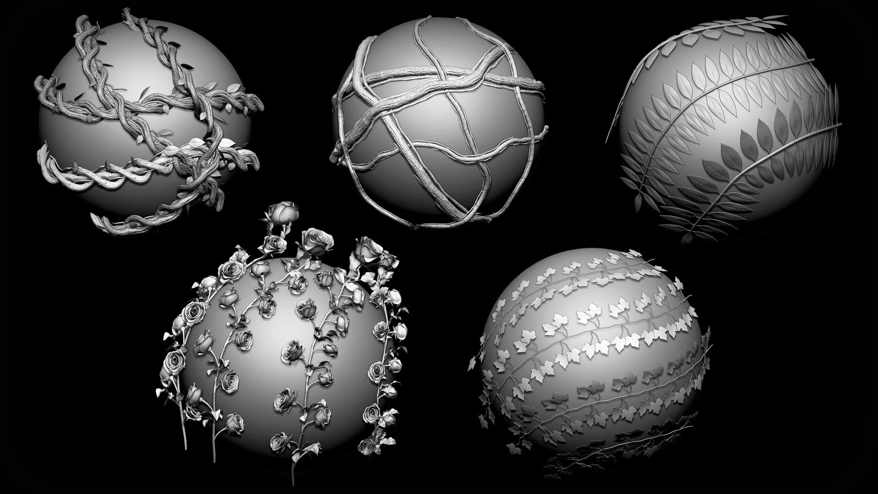 Zbrush - 20 Vegetation Nature Brushes Pack