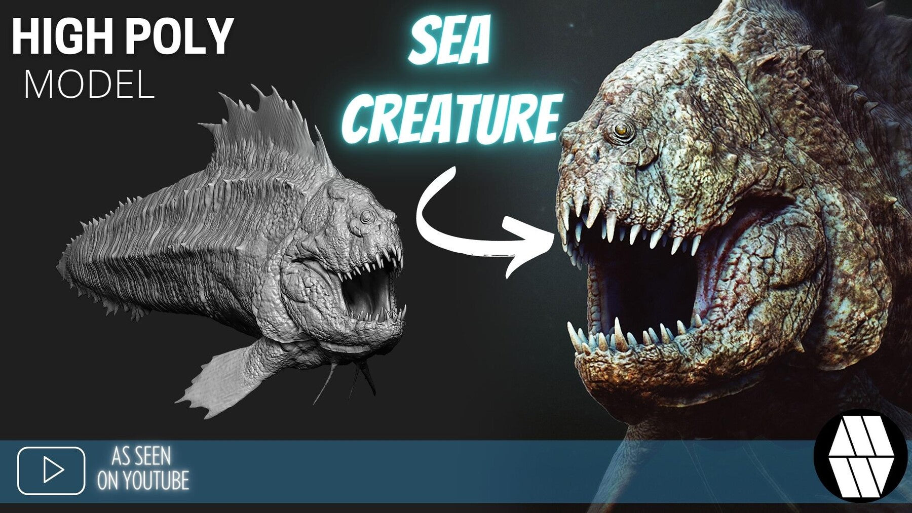 ZBrush Model: Sea Creature High Poly ZTL & FBX