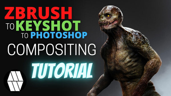 MLWCreative -ZBRUSH to KEYSHOT to PHOTOSHOP Compositing TUTORIAL