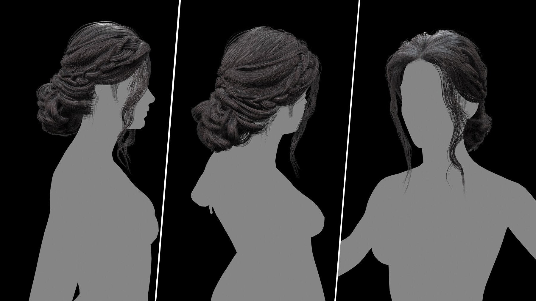 Alma Advanced Hair Cards V2 Low Poly Version ( Male And Female ) 30 Hair Cards