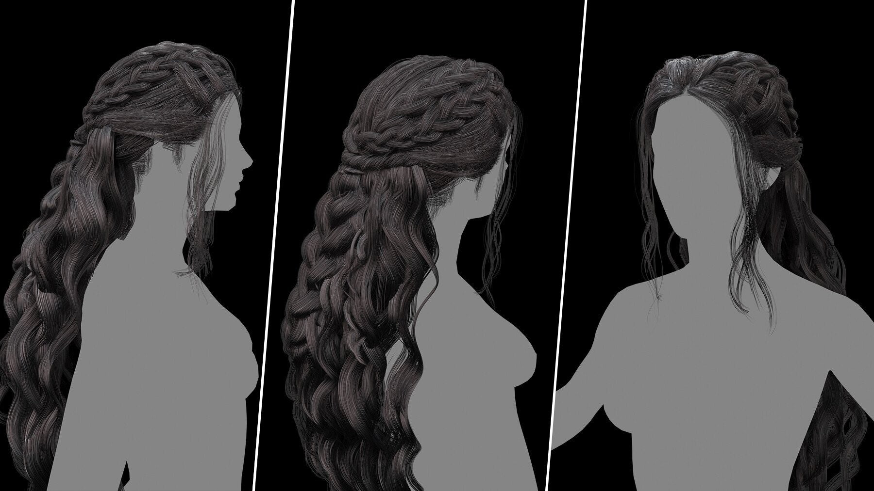 Alma Advanced Hair Cards V2 Low Poly Version ( Male And Female ) 30 Hair Cards