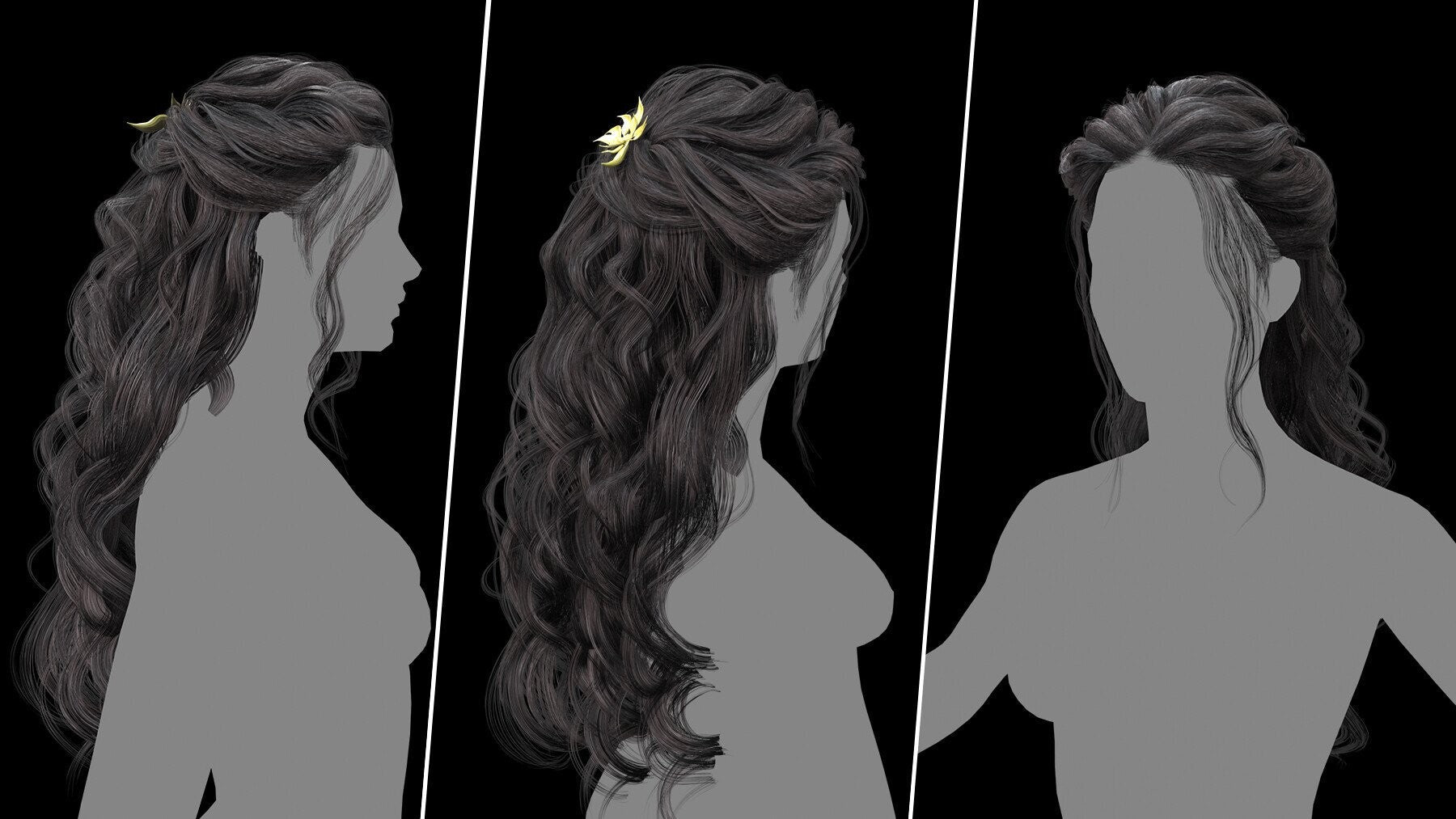 Alma Advanced Hair Cards V2 Low Poly Version ( Male And Female ) 30 Hair Cards