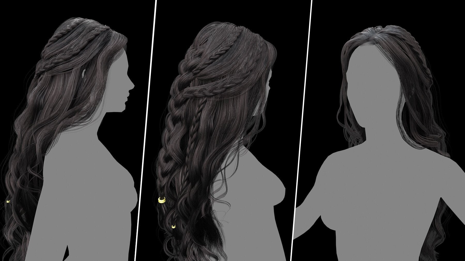 Alma Advanced Hair Cards V2 Low Poly Version ( Male And Female ) 30 Hair Cards